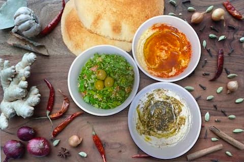Appetizer Platter (Hummus, Tabbouleh, Cucumber Dip)